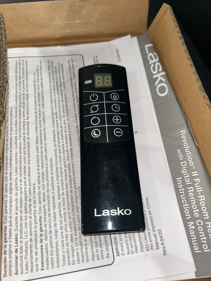 Lasko Elite Collection Revolution Full-Room Ceramic Heater with Remote, CC23645, Black (Used)