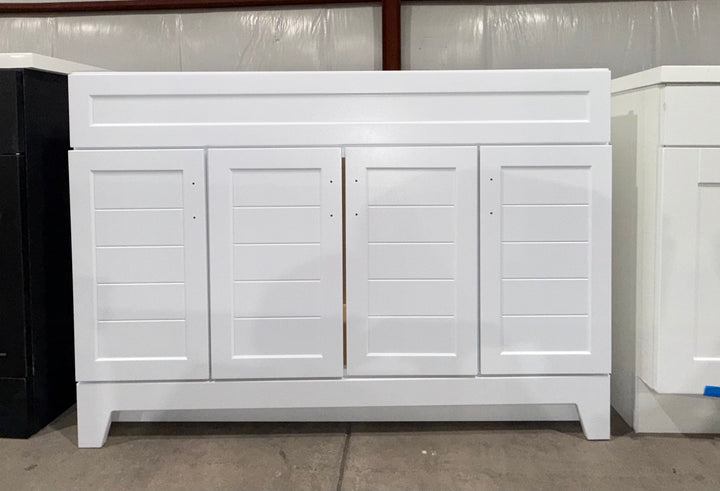 Product: Style Selections Kirkman 48-in True White Single Sink Bathroom Vanity No Top