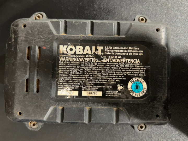 Kobalt 24 -Volt 1 -Pack Lithium ( 1.5 Ah Battery ) (used)