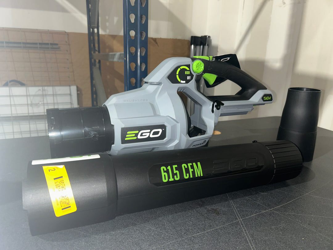 Soplador de hojas portátil a batería EGO Power+ de 56 voltios, 615 CFM y 170 MPH. Batería no incluida. Cargador no incluido (USADO) (HERRAMIENTA DESNUDA). 