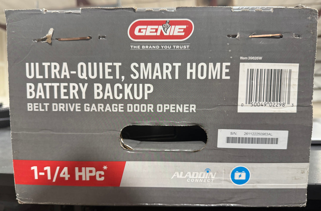 Genie 3/4 HPc Ultra-Quiet Smart Garage Door Opener Smart Compatible Belt drive Garage Door Opener Wi-Fi Compatibility (new)