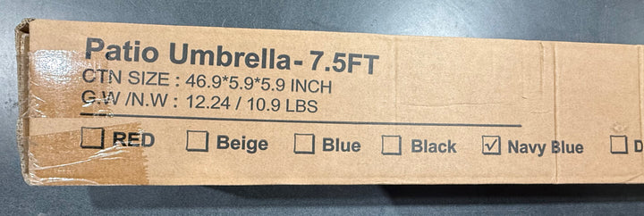 Naga Bahna Patio Umbrella Navy Blue 7.5ft NEW