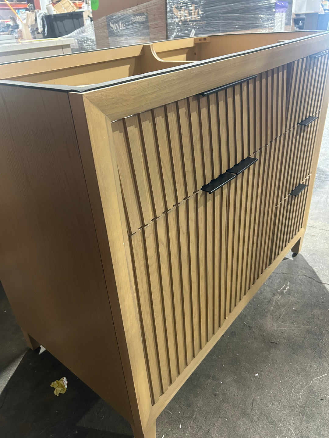 Origin 21 Tindall 42-in Natural Undermount Single Sink Bathroom Vanity (No Top) (DAMAGED)