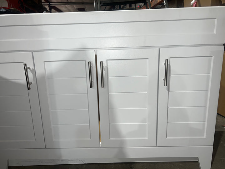 Style Selections Kirkman 48-in True White Single Sink Bathroom Vanity with White Cultured Marble Top(Dont List) (MP)