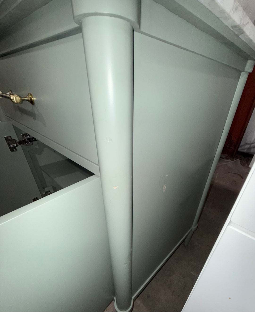 allen + roth Rian 30-in Sea green Undermount Single Sink Bathroom Vanity with White Engineered Stone Top (Open Box)