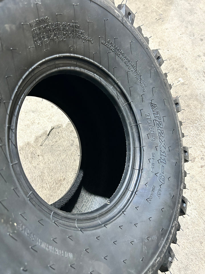 Tires 22X11x9 6 PR Tubeless Quad ATV Tire for UTV Side By Side Off Road Adventures Snow and Trail Riding Set of 2 (used)