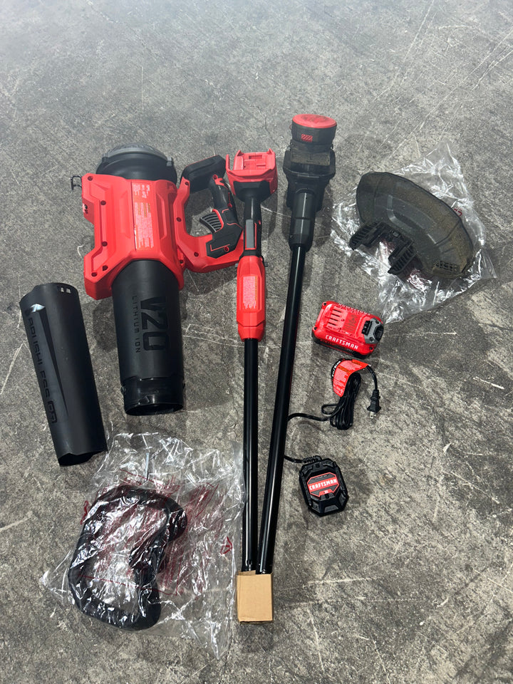 Kit combinado de recortadora de hilo y soplador de hojas inalámbrico CRAFTSMAN V20 Brushless RP de 20 voltios máx., 5 Ah (batería y cargador incluidos)