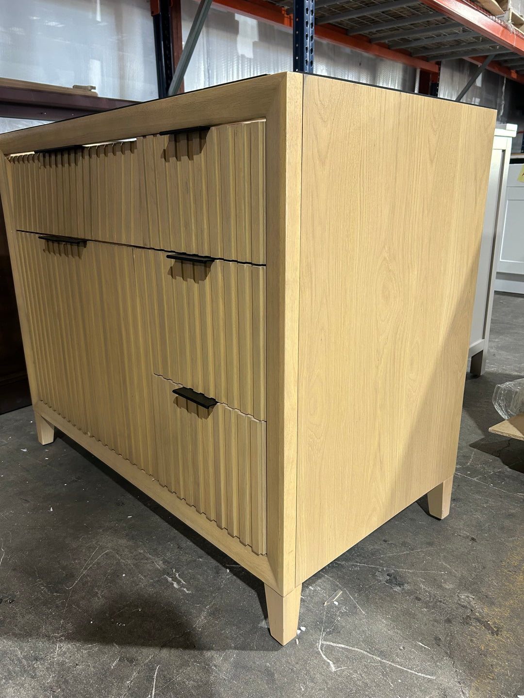 Origin 21 Tindall 42-in Natural Undermount Single Sink Bathroom Vanity (No Top) (DAMAGED)