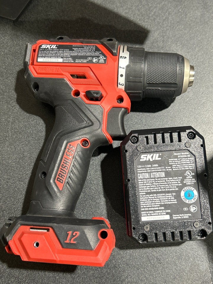 SKIL PWR CORE 12 PWR CORE 12-volt 1/2-in Keyless Brushless Cordless Drill (used) (baretool)