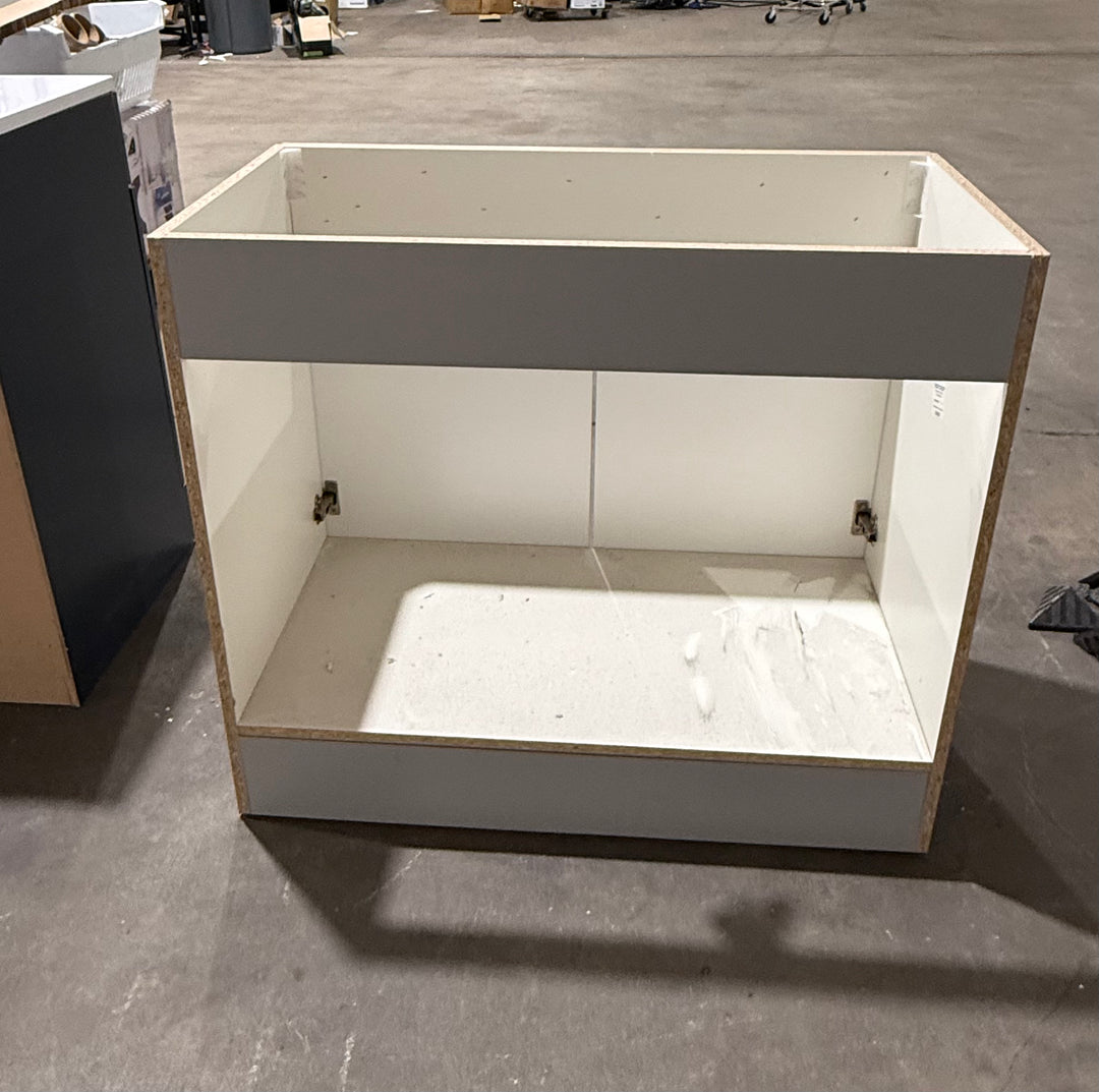 Project Source Dover 36-in Light Gray Single Sink Bathroom Vanity (NO TOP) (OPEN BOX)