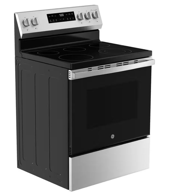 GE 30 in. 5 Burner Element Free-Standing Electric Range in Stainless Steel