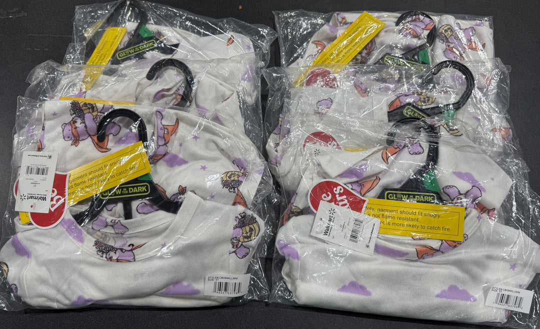 Care Bears Toddlers’ Halloween Glow In The Dark Pajama Set 6PCK NEW
