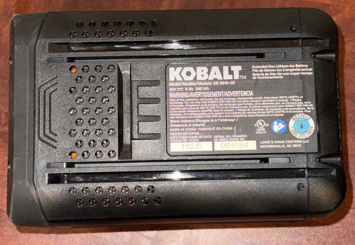 Kobalt 40-Volt Max 6.0-Ah Battery