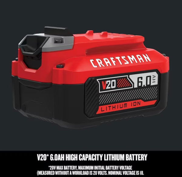 Craftsman 20V 6.0Ah Lithium Ion Battery Pack CMCB206