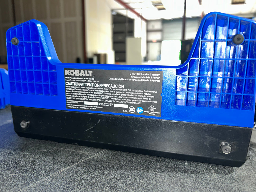 Kobalt 24 -Volt Lithium Dual Port Battery Charger Station  (used)
