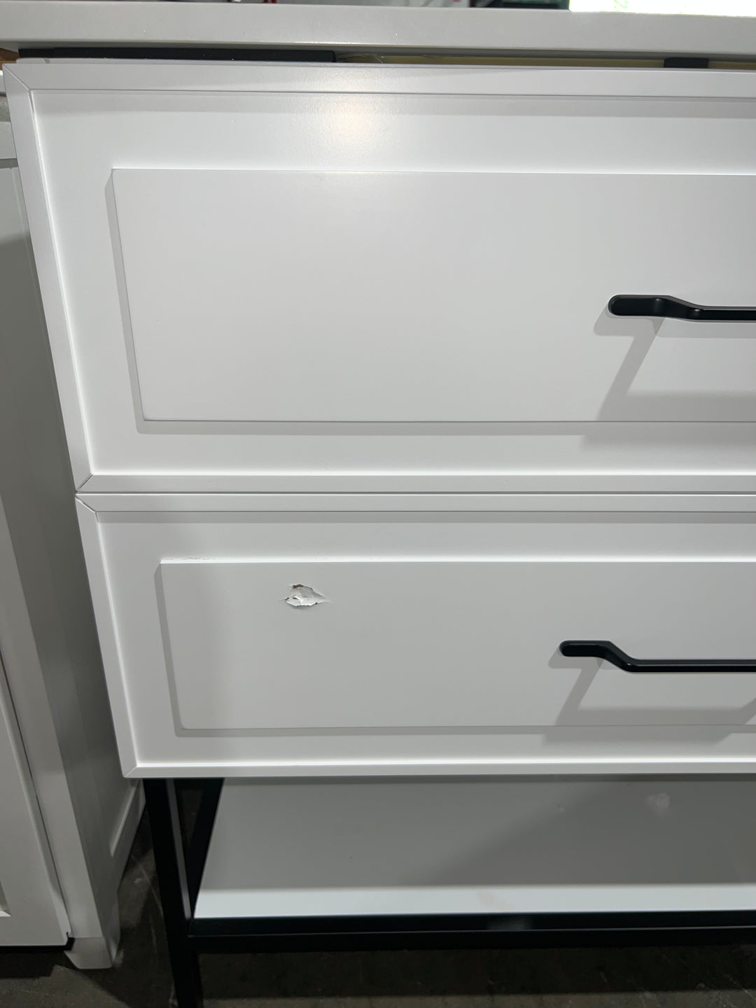 allen + roth Renzo 36-in White Undermount Single Sink Bathroom Vanity with White Top (DAMAGED) (DONT LIST) (MP ONLY)
