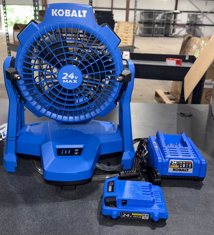 Kobalt 7-in High Velocity Indoor/Outdoor Misting Floor Fan (Used)