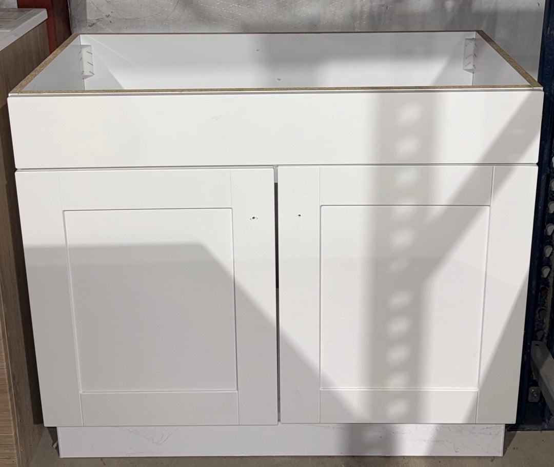 Project Source Dover 36-in White Single sink Bathroom Vanity NO TOP