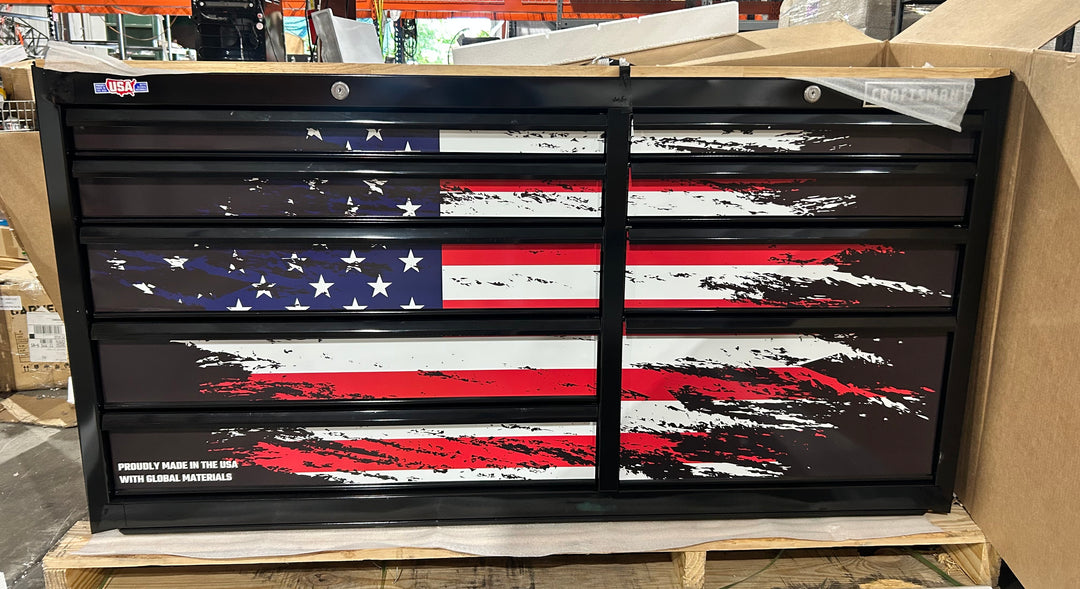 CRAFTSMAN 62.5-in W x 37.5-in H 9 -Drawers Rolling Black Butcher block Work Bench (new)