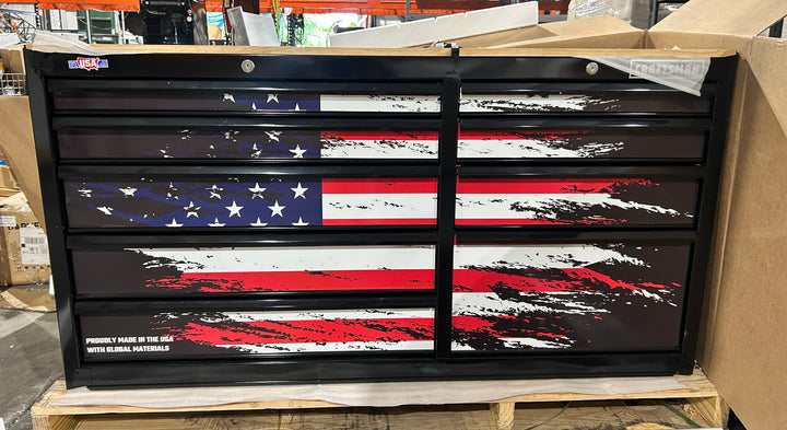 CRAFTSMAN 62.5-in W x 37.5-in H 9 -Drawers Rolling Black Butcher block Work Bench (new)