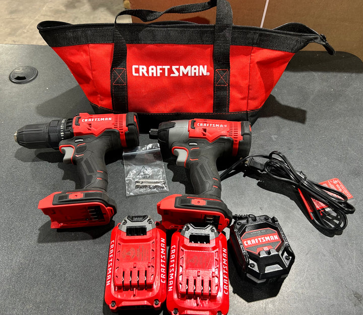 CRAFTSMAN V20 20-volt Max 2-Tool Power Tool Combo Kit with Soft Case (2-Batteries Included and Charger Included) (used) (bare tools)