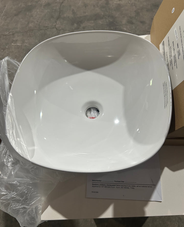 Style Selections Cromlee 24-in Light Gray Single sink Bathroom Vanity with White Engineered stone Top (Faucet Included) (open box)