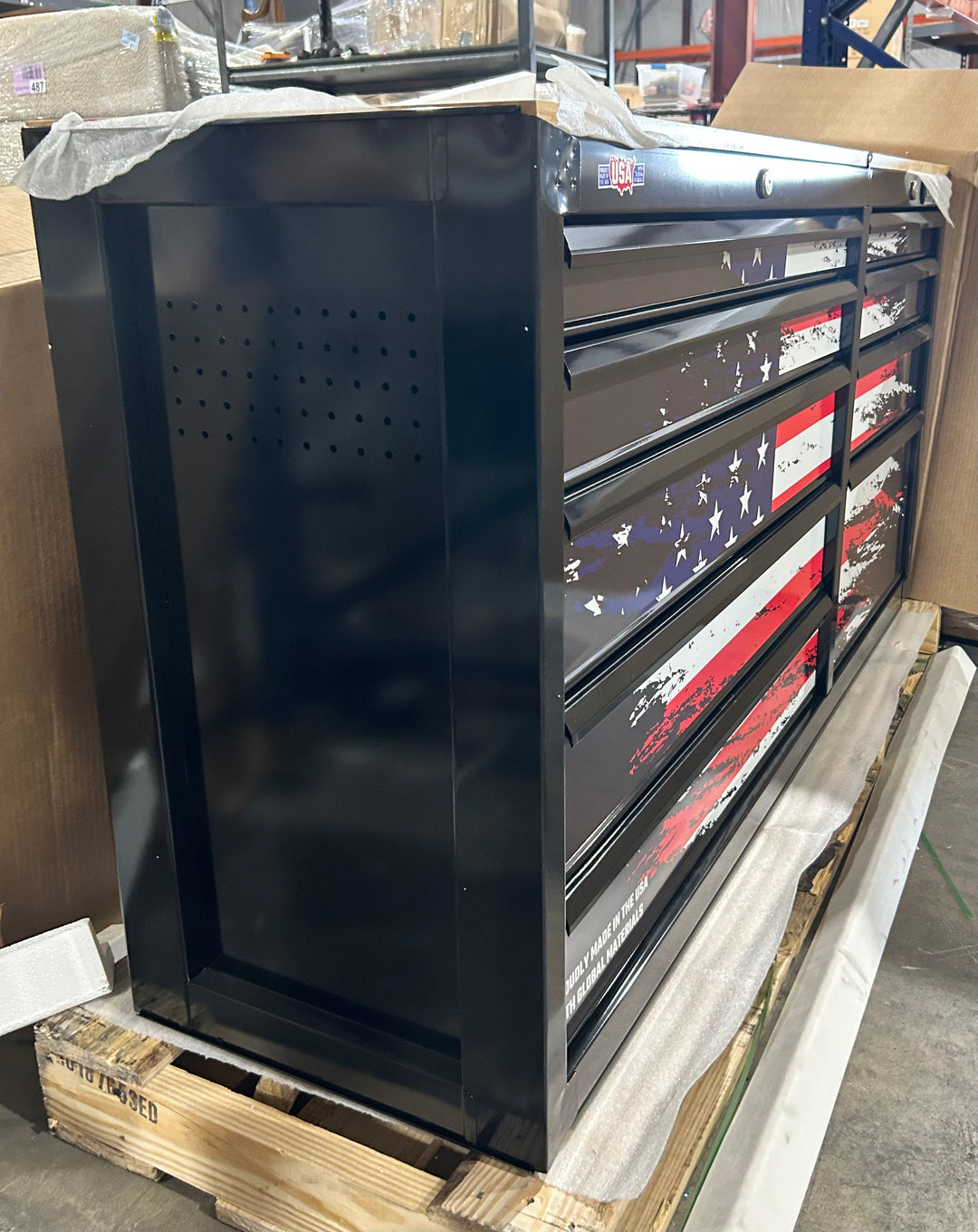 CRAFTSMAN 62.5-in W x 37.5-in H 9 -Drawers Rolling Black Butcher block Work Bench (new)