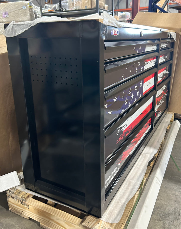 CRAFTSMAN 62.5-in W x 37.5-in H 9 -Drawers Rolling Black Butcher block Work Bench (new)