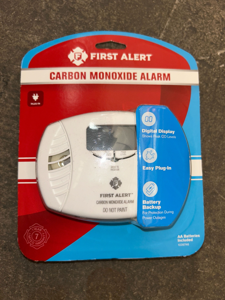 First Alert Dual Powered Carbon Monoxide Alarm 3-pack (new)
