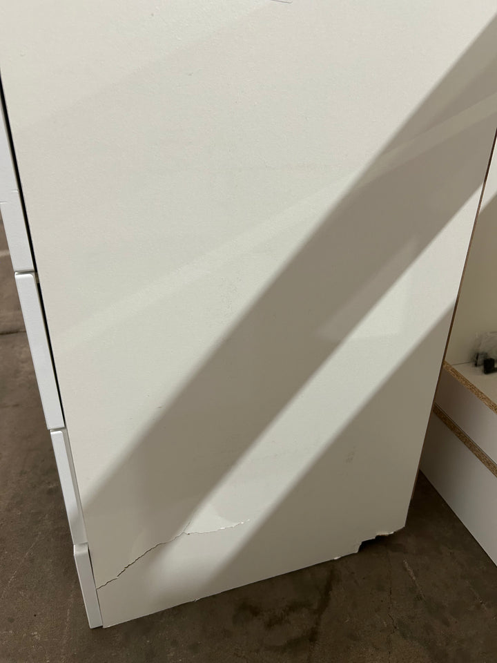 Style Selections Cauley 48-in True White Single Sink Bathroom Vanity with White Cultured Marble Top (damaged)