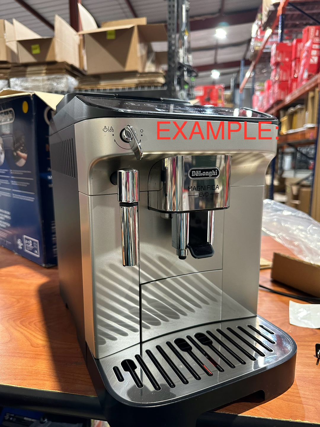 De'Longhi - Magnifica Evo Espresso Machine with Automatic Milk Frother for Hot and Iced Lattes, Coffee and More - Silver (used)