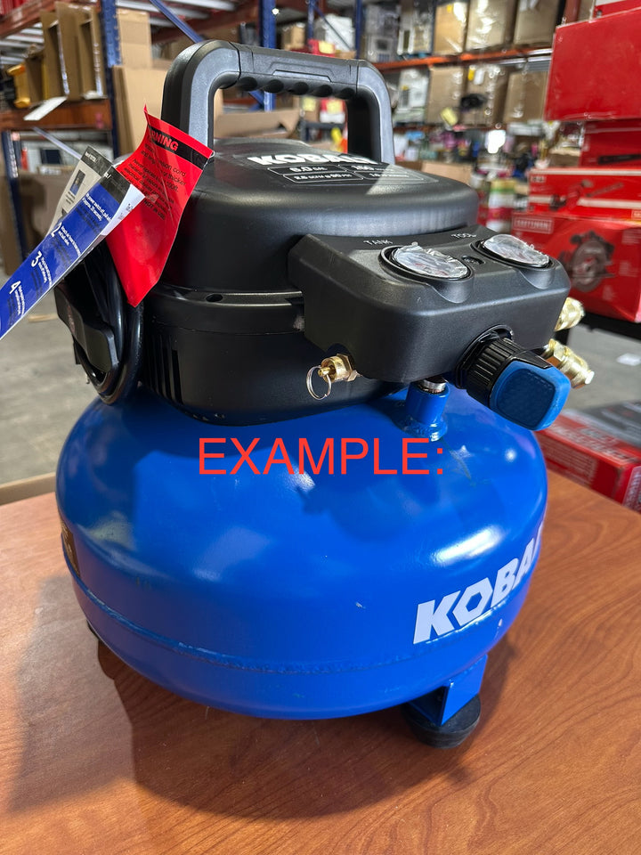 Compresor de aire eléctrico portátil Kobalt de 6 galones y 150 PSI con accesorios incluidos