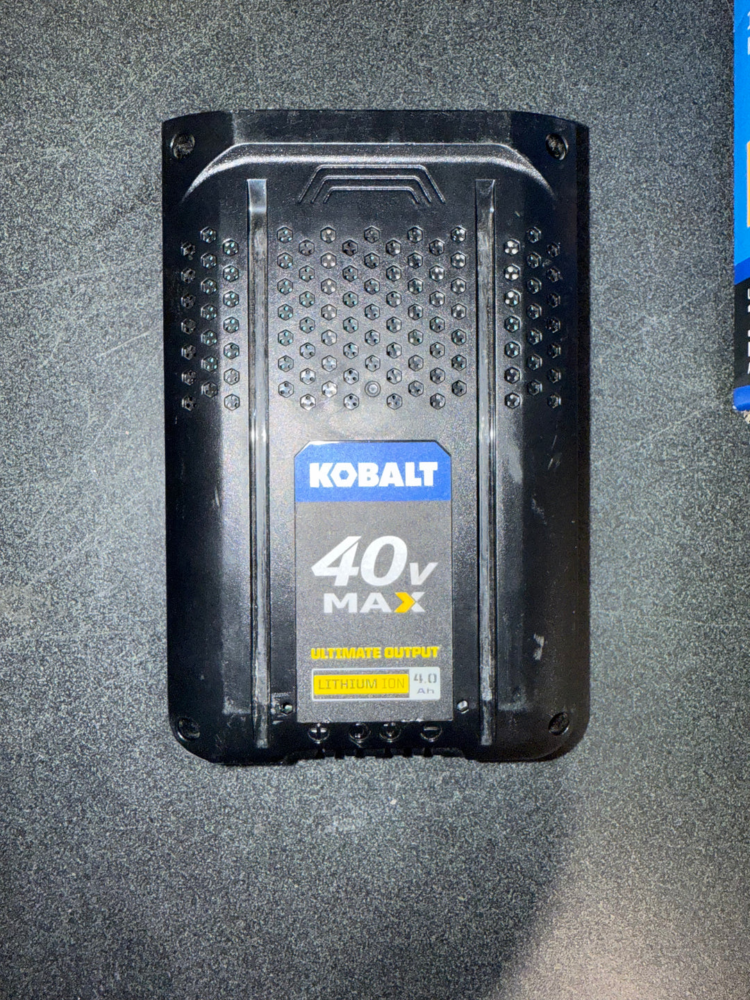Soplador de hojas portátil a batería Kobalt Gen4 de 40 voltios, 520 CFM, 120 MPH, 4 Ah (batería y cargador incluidos) (caja abierta)