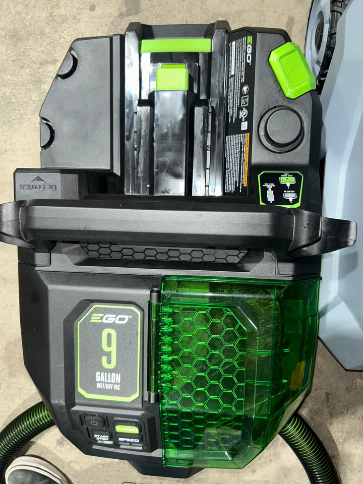 EGO POWER+ 56-volt 9-Gallon 5 HP Cordless Wet/Dry Shop Vacuum with Accessories Included (4.0 aH Battery Included) (used)