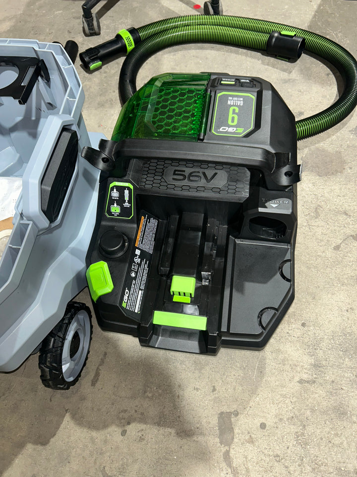 EGO POWER+ 56-volt 9-Gallon 5 HP Cordless Wet/Dry Shop Vacuum with Accessories Included (4.0 aH Battery Included) (used)