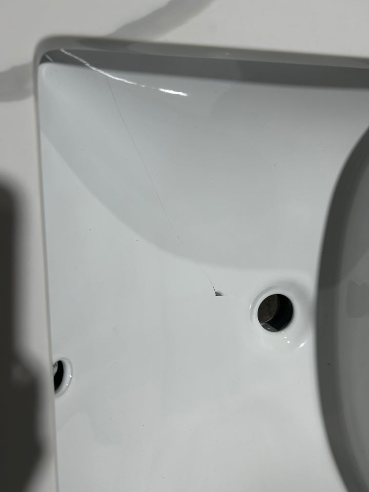 Project Source Series 60-in Light Gray Bathroom Vanity Base Cabinet with Top (damaged)