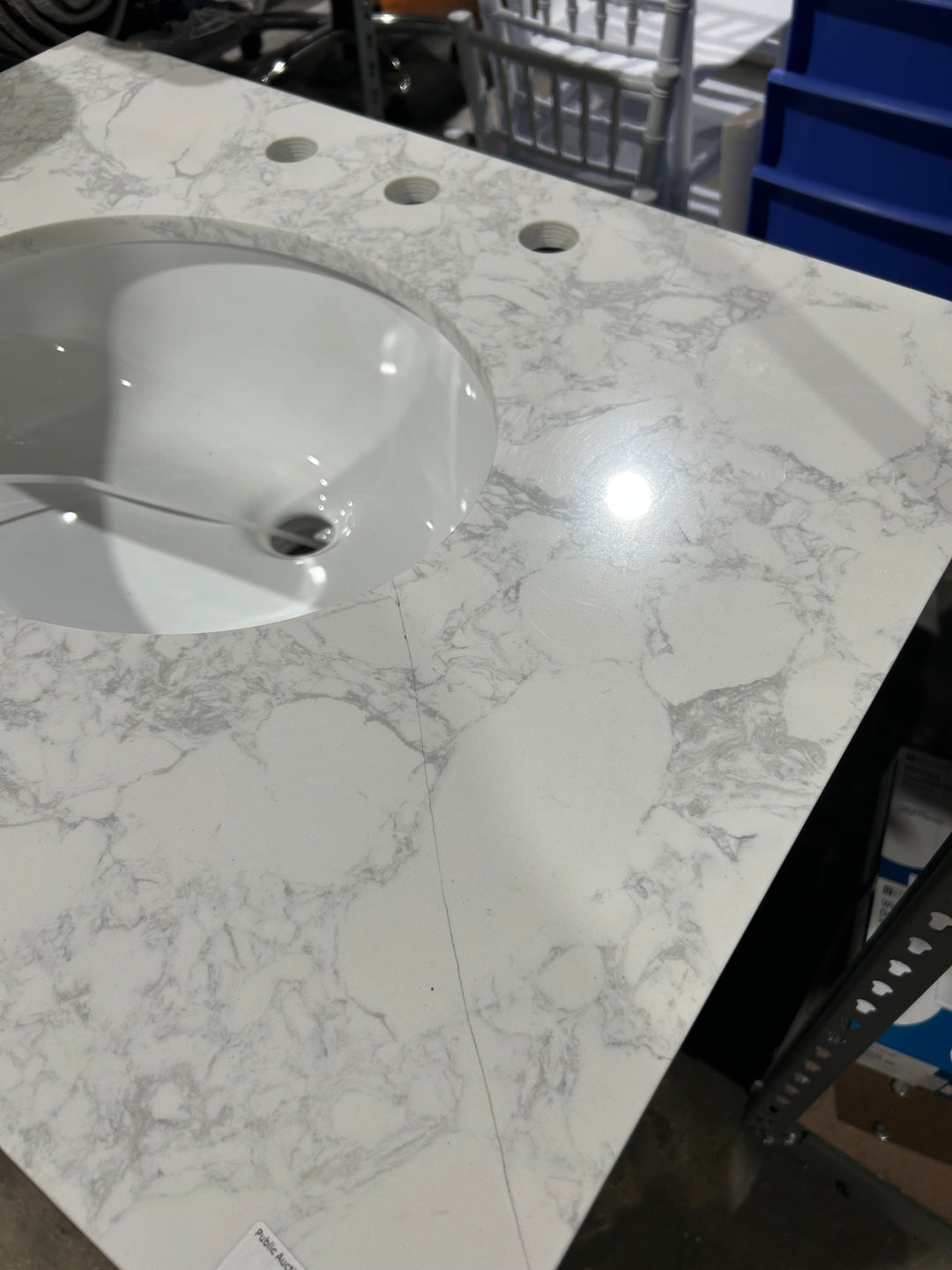 allen + roth Rian 30-in Sea green Undermount Single Sink Bathroom Vanity with White Engineered Stone Top (Damaged)