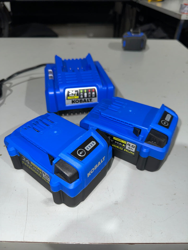 Kobalt 24-volt, 16-in Push Battery Walk Mower with (2) 4 Ah Battery Included (USED)(DONT LIST)