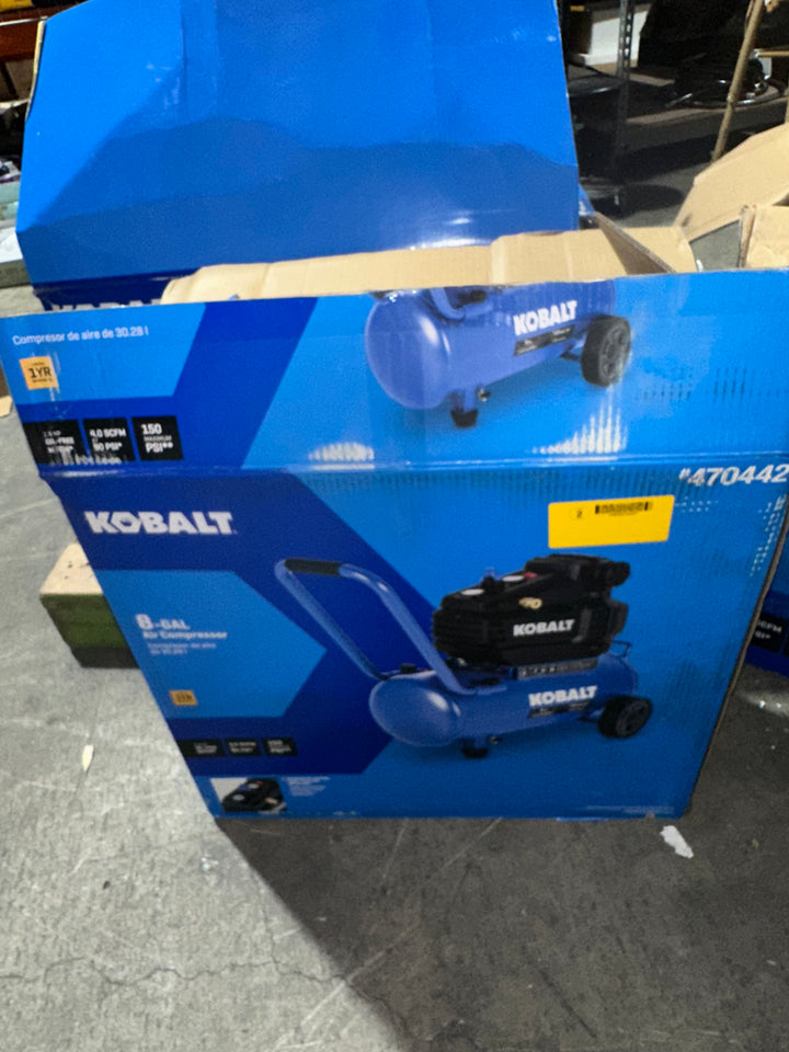 Kobalt 8-Gallon Portable Electric 150 PSI Horizontal Air Compressor (open box)(Pickup Only)