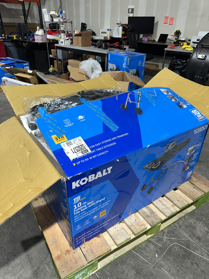 Kobalt 15.0 -Amp 10-in -Blade Sliding Table Tile Saw with Stand (OPEN BOX)(DONT LIST)
