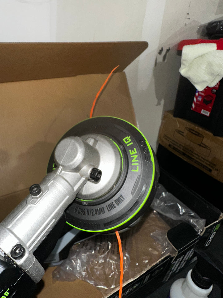 EGO POWER+ Multi-Head System with LINE IQ, POWERLOAD 56-volt 17-in Straight Shaft Attachment Capable Battery String Trimmer 5 Ah (Battery Included) (Charger Included)(used)