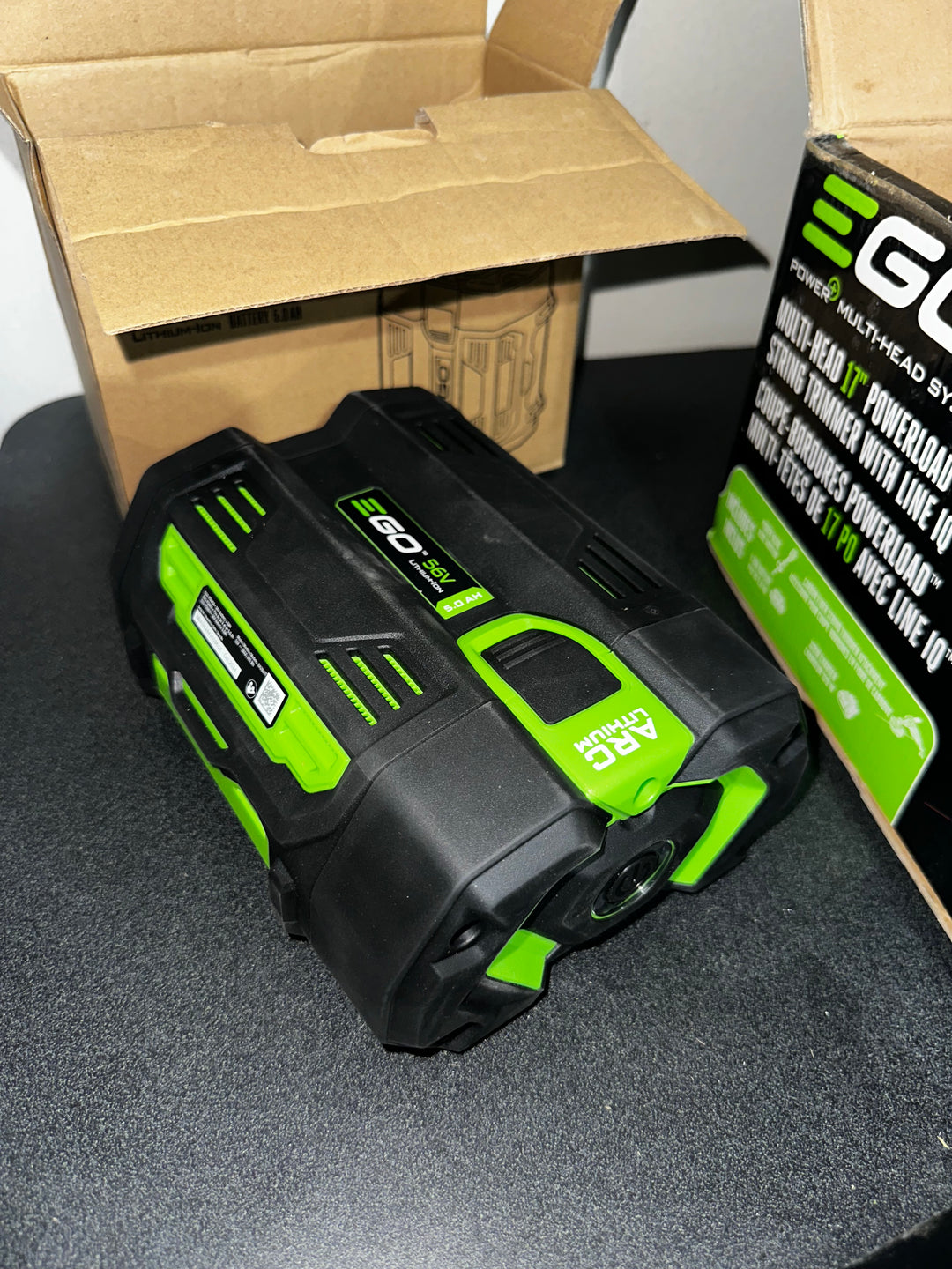 EGO POWER+ Multi-Head System with LINE IQ, POWERLOAD 56-volt 17-in Straight Shaft Attachment Capable Battery String Trimmer 5 Ah (Battery Included) (Charger Included)(used)