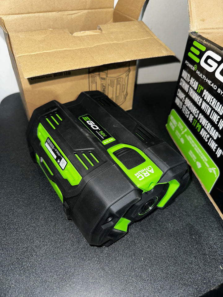 EGO POWER+ Multi-Head System with LINE IQ, POWERLOAD 56-volt 17-in Straight Shaft Attachment Capable Battery String Trimmer 5 Ah (Battery Included) (Charger Included)(used)