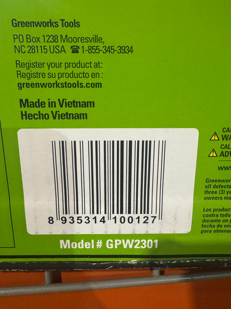 Greenworks Pro 2300 PSI 1.2-GPM Cold Water Electric Pressure Washer with 5 Spray Tips