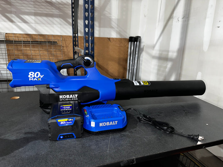 Kobalt 80-volt 630-CFM 140-MPH Battery Handheld Leaf Blower 4 Ah (used)