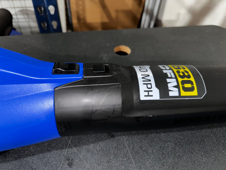 Kobalt 80-volt 630-CFM 140-MPH Battery Handheld Leaf Blower 4 Ah (used)