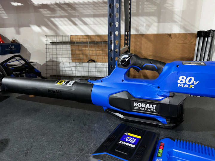 Kobalt 80-volt 630-CFM 140-MPH Battery Handheld Leaf Blower 4 Ah (used)