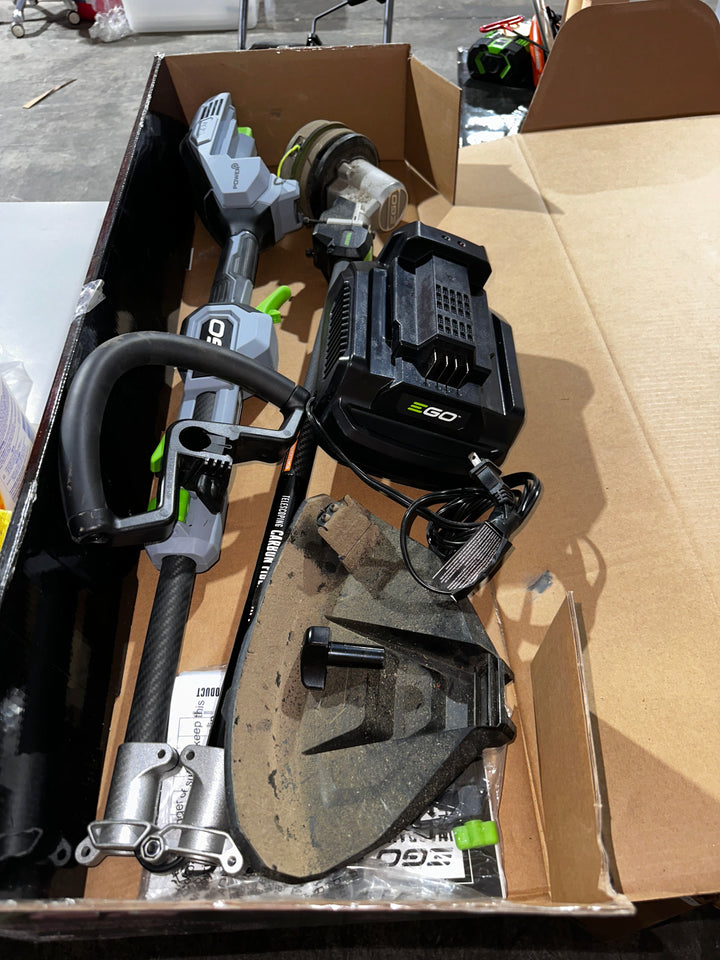 EGO POWER+ POWERLOAD with Carbon Fiber Shaft 56-volt 16-in Telescopic Shaft Battery String Trimmer 2.5 Ah (Battery Included) (Charger Included) (USED)