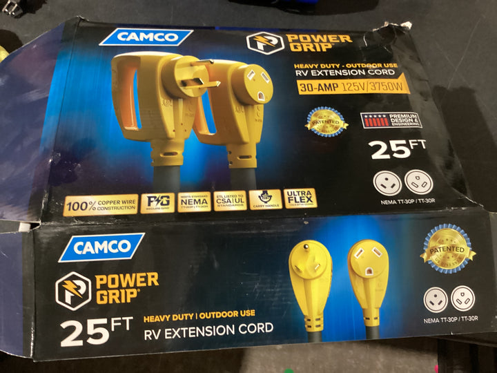 Camco Power Grip Camper/RV 25-Foot Extension Cord, 30-Amp (used)