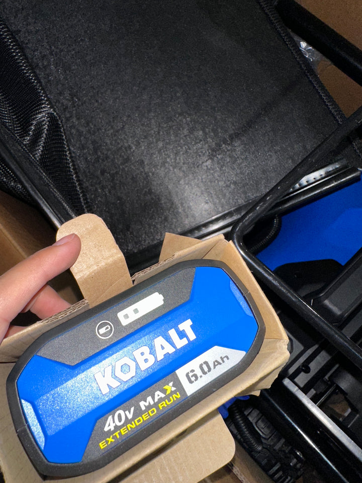 Cortadora de césped autopropulsada inalámbrica Kobalt Gen4 de 40 voltios y 20 pulgadas, 6 Ah (incluye 1 batería y cargador) (caja abierta)